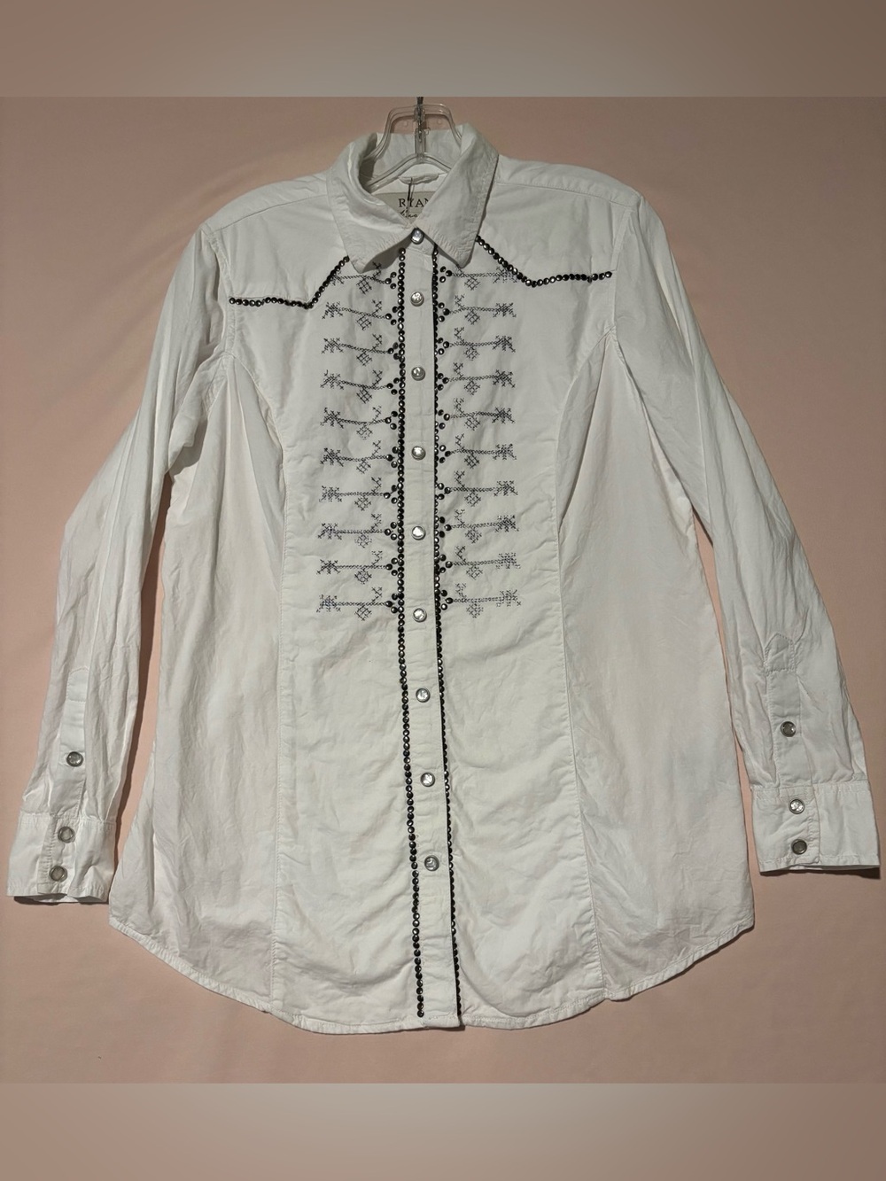NWT Ryan Michael Studded Western Button Down